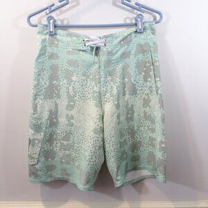 AFTCO Shorts Swim Fishing Trunks Mens Size 28 Mint Green Nylon